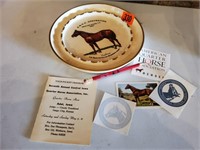 Quarter Horse Association memorabilia, plate,