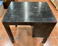 Rolling Black Wood Desk