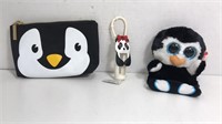 Penguin/panda Lot Ty Cellphone Holder