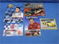 5 Nascar Autographed Pictures