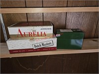 Empty Cigar Boxes and recipe cards (basement)