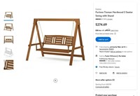 N4800  Furinno Tioman Hardwood 3 Seater Swing with