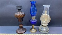3 Vintage Oil Lamps