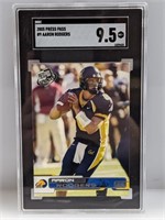 2005 Press Pass Aaron Rodgers RC #9 SGC 9.5