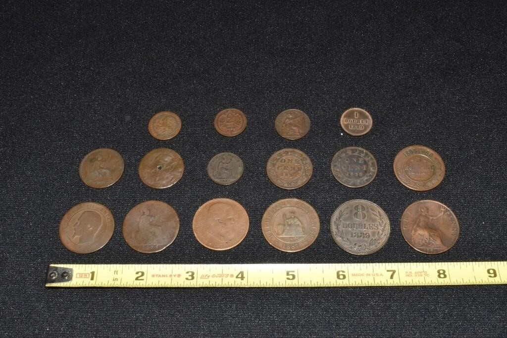 16 world coins from the second half of the 19th C.