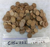 C15-282  300 Wheat pennies 40s-50s