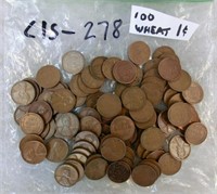 C15-278  100 Wheat pennies