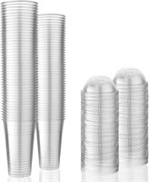 Plastic Cups with Lids & Jumbo Straws