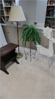 Vintage Magazine Rack Table(13x24x22"),Floor Lamp