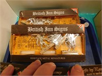 14 BOXES BRITISH INN SIGNS, 18 METAL MINIATURES