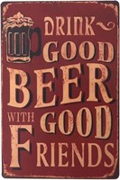 NEW! Vintage Beer Signs Bar Sign Funny Drink Good