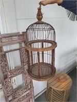 Wooden and Wire Hanging Bird House