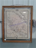 1875 Framed Map od Linn County