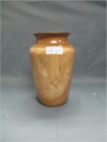 Wooden carved vase