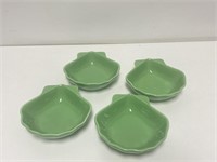 (4) Pfaltzgraff Green Seashell Bowls