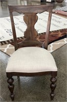 Upholstered Harp Back Accent Chair