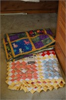 2x Hand Sewn Baby Blankets
