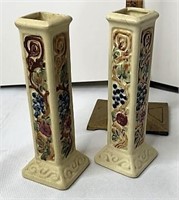 Weller Pottery Candle Holders