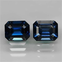 Natural Blue Spinel Pair 6x5 MM - Untreated