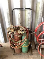 Acetylene Tanks with Cart