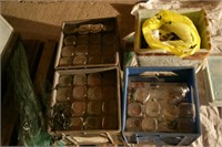 3 Crates of Mason Jars and lids