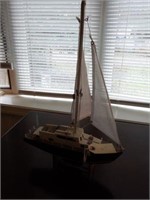 Lot # 203 - Wooden sailing ship model 18”