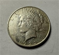 1922-D Peace Liberty Silver Dollar