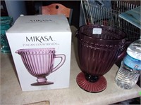 huge heavy mikasa purple pitcher new in box