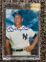Mickey Mantle Autographed Card