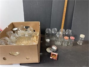 Box of assorted canning jars- see pictures