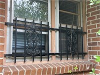 Wrought iron window panel 1 piece looks like 2