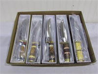 (5) Chipaway Cutlery hunting sheath knives with