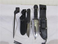 Survival knife and a Carbon V Knife both with