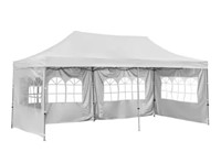 10 ft. x 20 ft. White Outdoor Canopy Tent with Whe