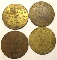 (4) Antique Brothel Tokens