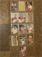 Lot of (14) Vintage 1962 Topps Baseball Cards in