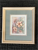 Framed & Matted Pastel Botanical
