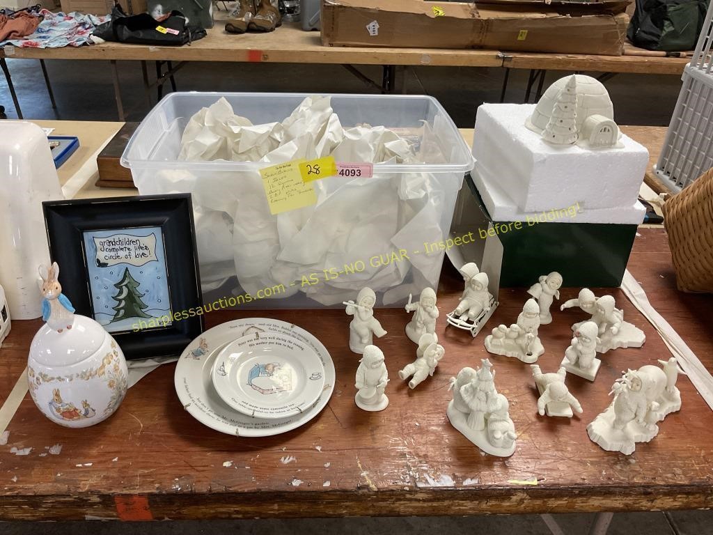 Snowbabies figures,Beatrix pottery, BP plates