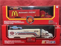 2 NIB 1:64 Scale NASCAR Semi Die-Cast