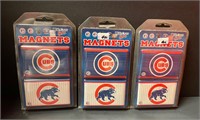 3 Sets Licensed Cubs Magnets NIB