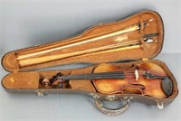 Juzek 1926 violin in case with 2 bows