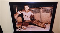 Johnny Bower Signed Rangers Pic Becket Graded