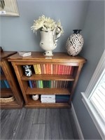 Oak Bookcase and Contents