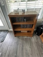 Oak Bookshelf and Contents