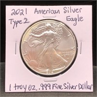 2021 American Eagle Silver Dollar T2