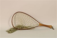 Beautiful Handcrafted Wooden Trout Landing Net by