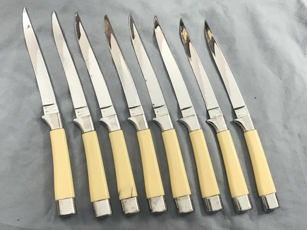 Vintage Carvel Hall Steak Knives - Set of 12 by Briddell with Silver  Overlay