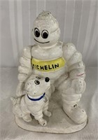 Cast Iron Michelin Man And Dog Figurine