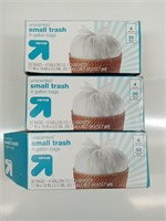 90 Bags Small Unscented Flap-Tie Trash Bags - 4
