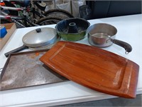 Serving tray 20 x 11,   bundle pan, pan, lids
